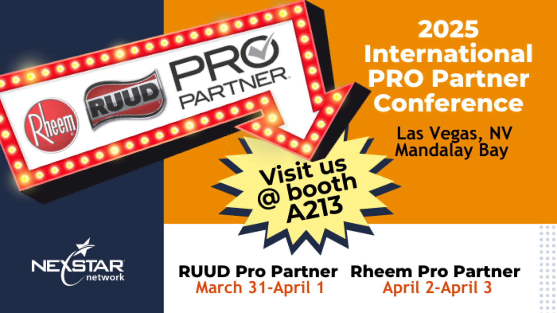 Vegas for the Win! Join Nexstar at Rheem/RUUD Pro Partner Show